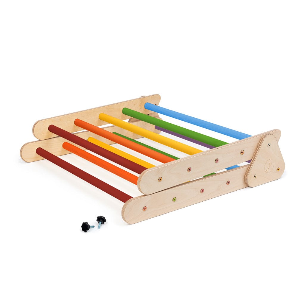 Jindl Faltbares Kletterdreieck mit Rutsche | Regenbogen