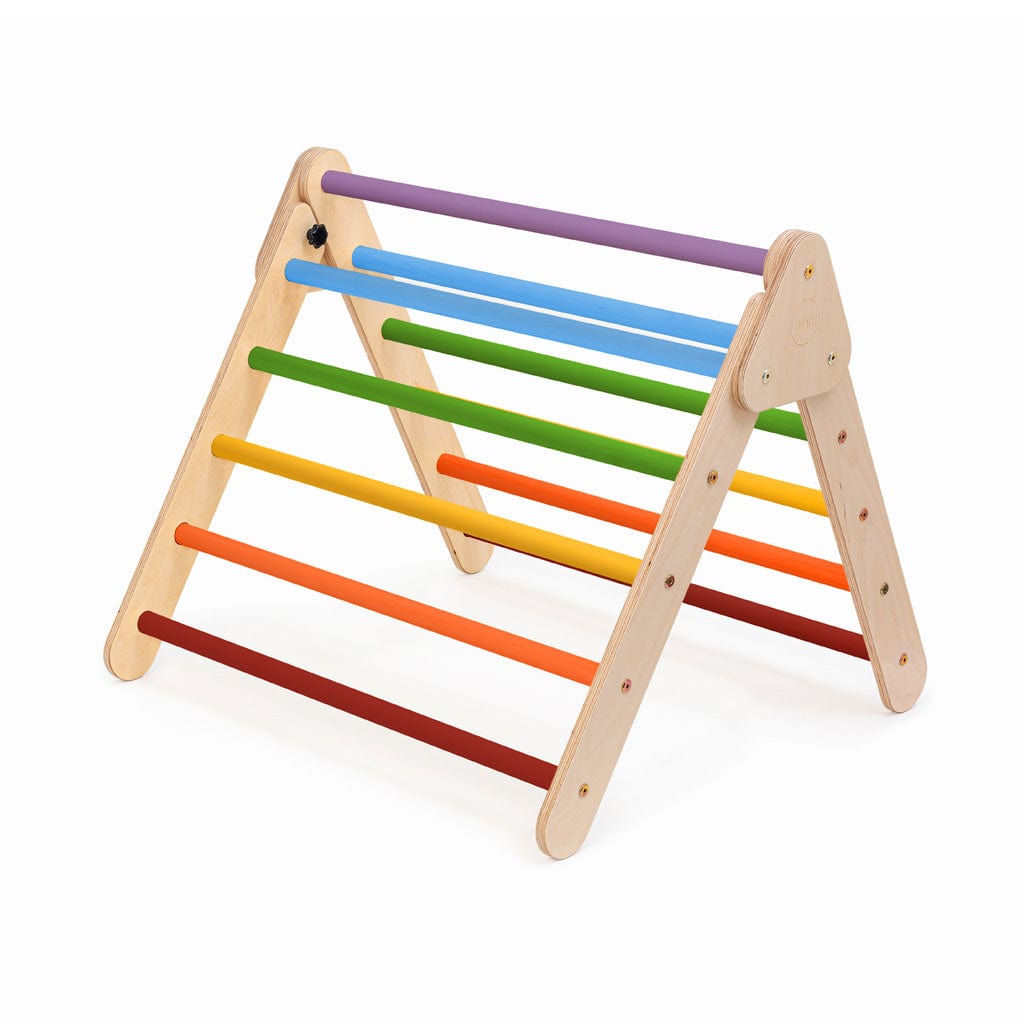 Jindl Faltbares Kletterdreieck mit Rutsche | Regenbogen