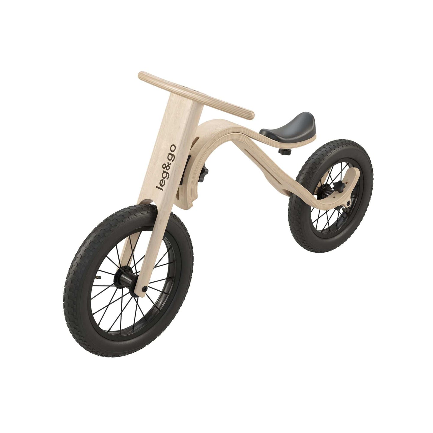 LEG&GO Höhenverstellbares 3-in-1 Holz-Laufrad "Balance Bike"