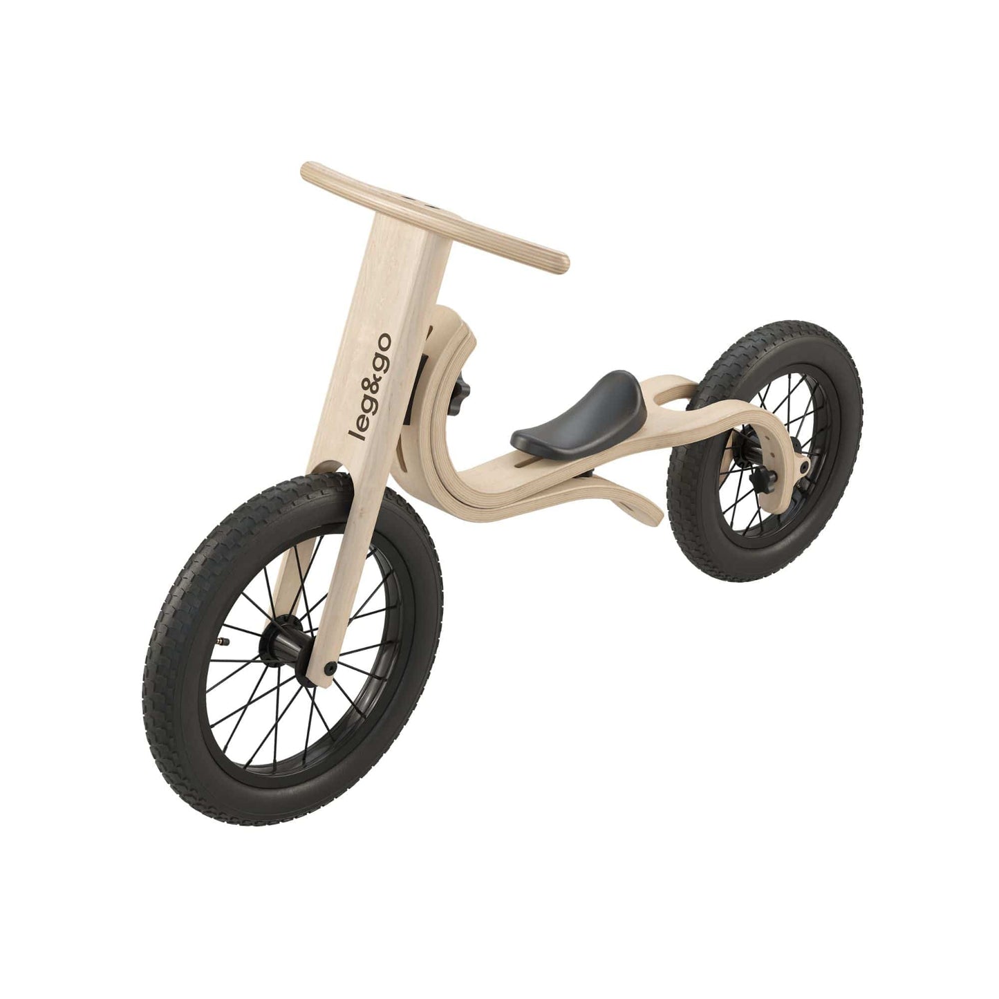 LEG&GO Höhenverstellbares 3-in-1 Holz-Laufrad "Balance Bike"
