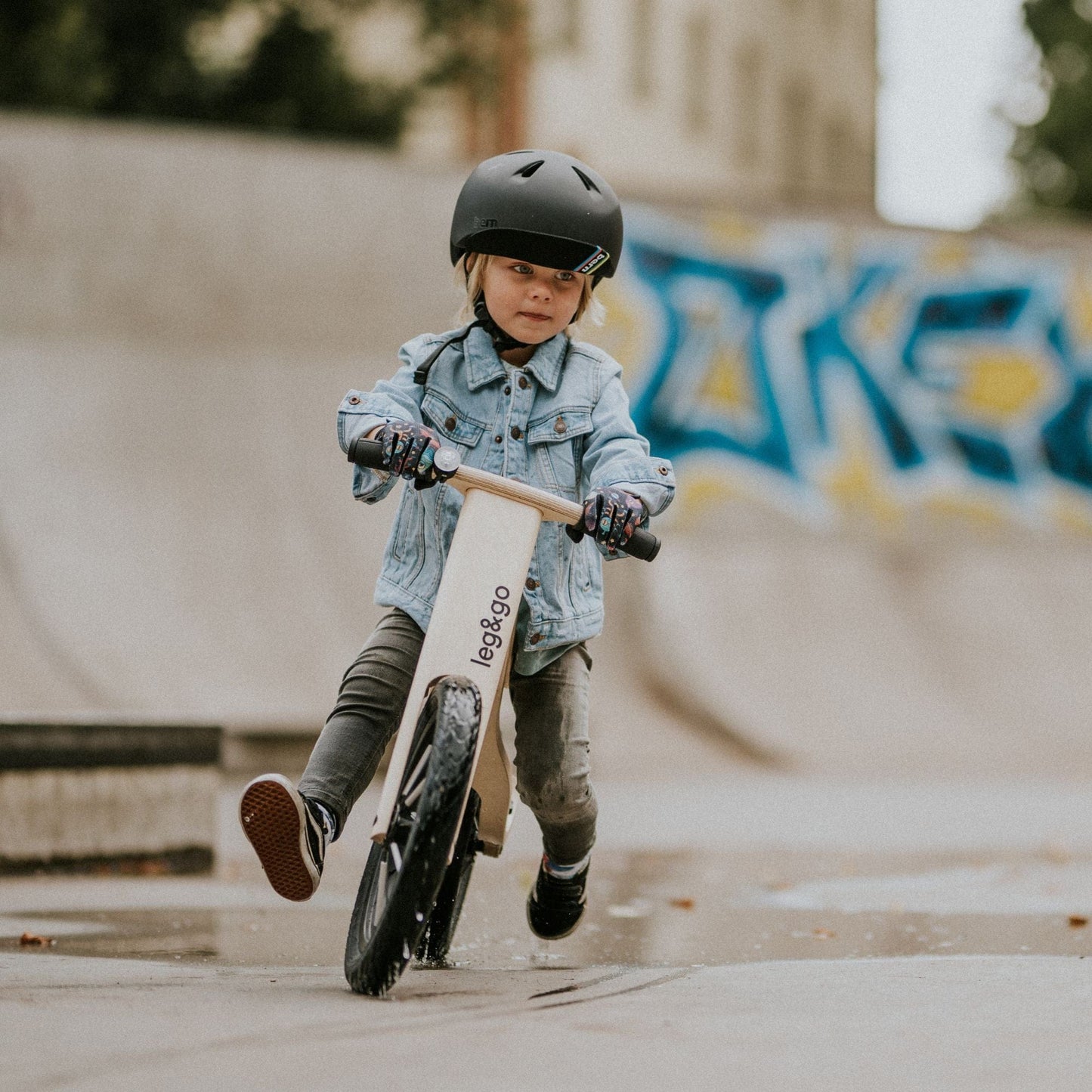 LEG&GO Höhenverstellbares 3-in-1 Holz-Laufrad "Balance Bike"