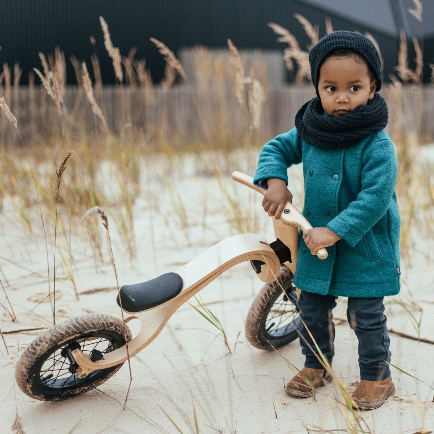 LEG&GO Höhenverstellbares 3-in-1 Holz-Laufrad "Balance Bike"