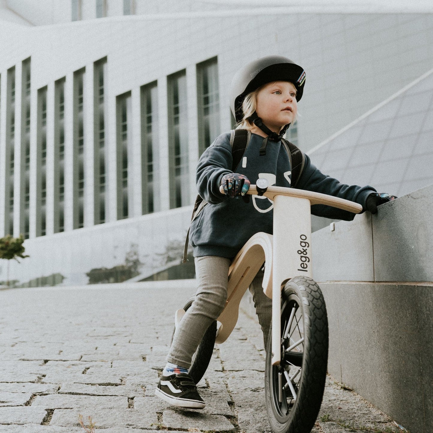 LEG&GO Höhenverstellbares 3-in-1 Holz-Laufrad "Balance Bike"