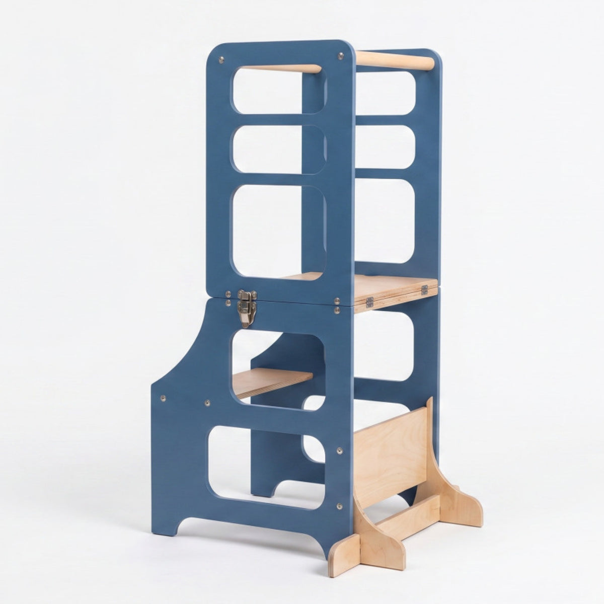 var:blau-lernturm / Freisteller vom 2in1 Lernturm mit Tischfunktion in blau