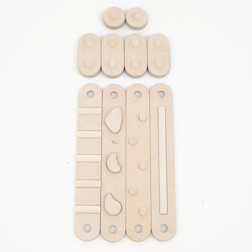 Koppelbare 2in1 Balancierbalken - 4er Set