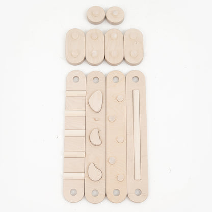 Koppelbare 2in1 Balancierbalken - 4er Set