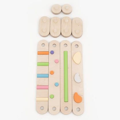 Koppelbare 2in1 Balancierbalken - 4er Set