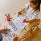 2in1 Lernturm mit Tisch - Baum - Design - Grau - Juniorito