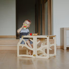 2in1 Lernturm mit Tisch - Baum - Design - Grau - Juniorito