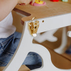 2in1 Lernturm mit Tisch - Baum - Design - Grau - Juniorito