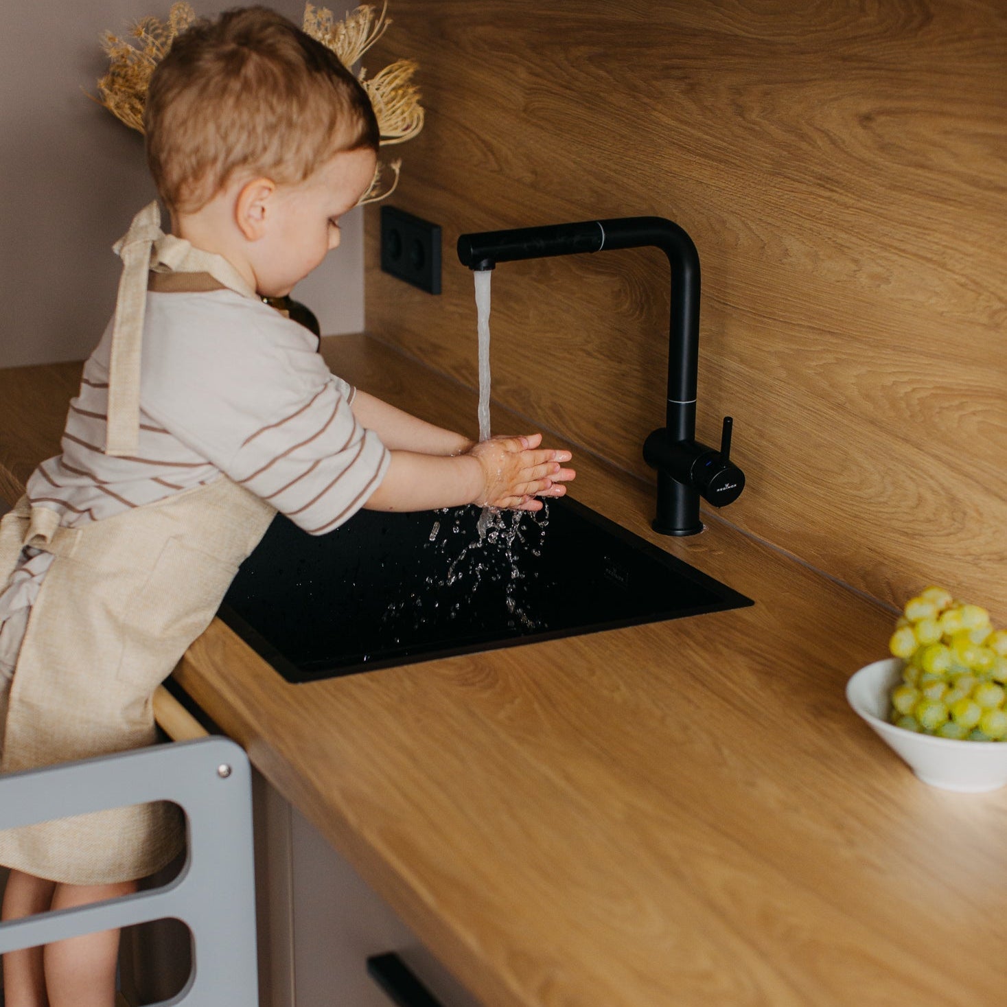 2in1 Lernturm und Tisch - Klarlack - Juniorito