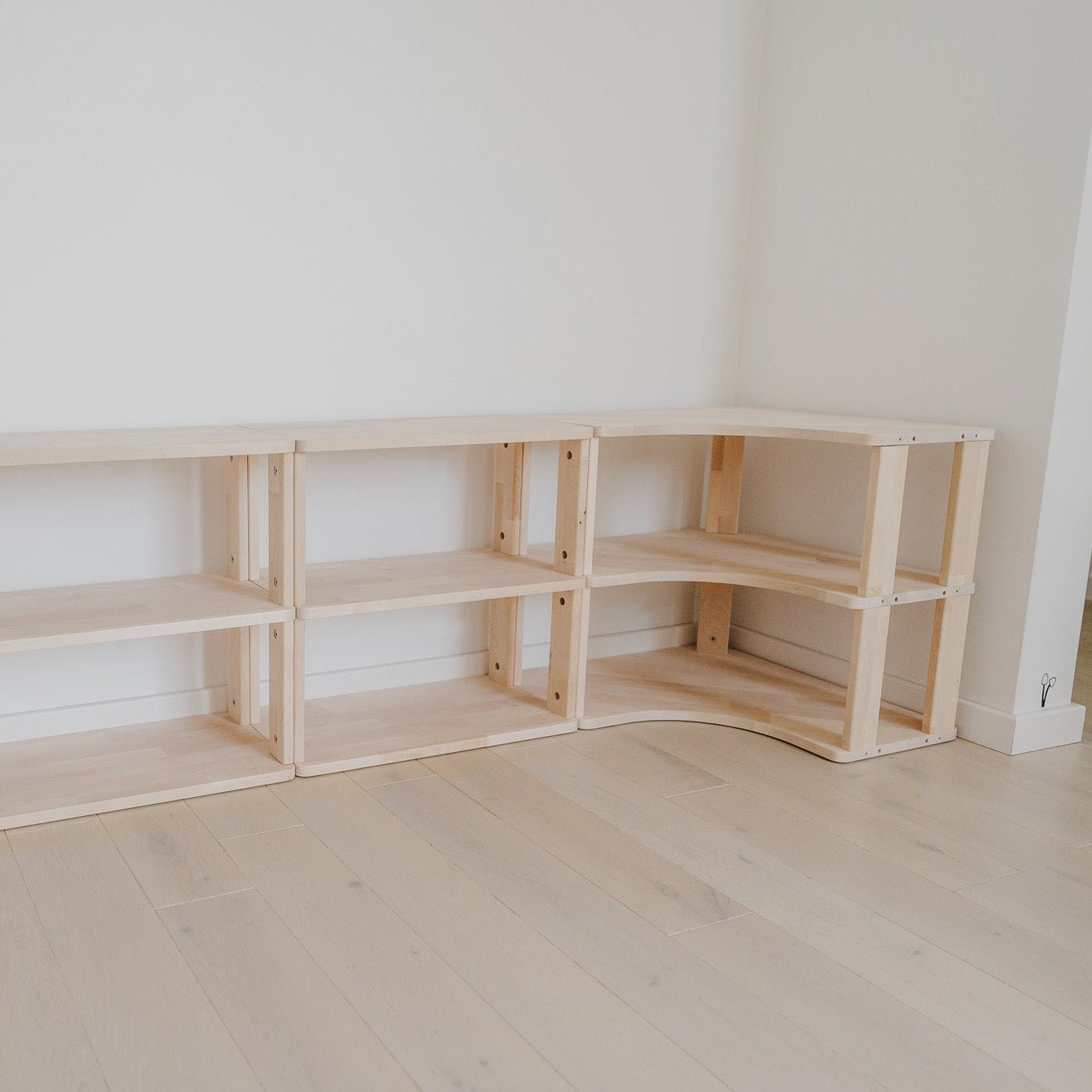 3 - stöckiges Eckregal für Kinder - Natur | MODURA - Klares Öl - Juniorito