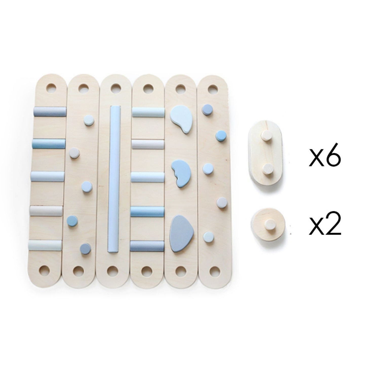 Koppelbares Balancierbalken 6er Set mit doppelseitigen Brettern