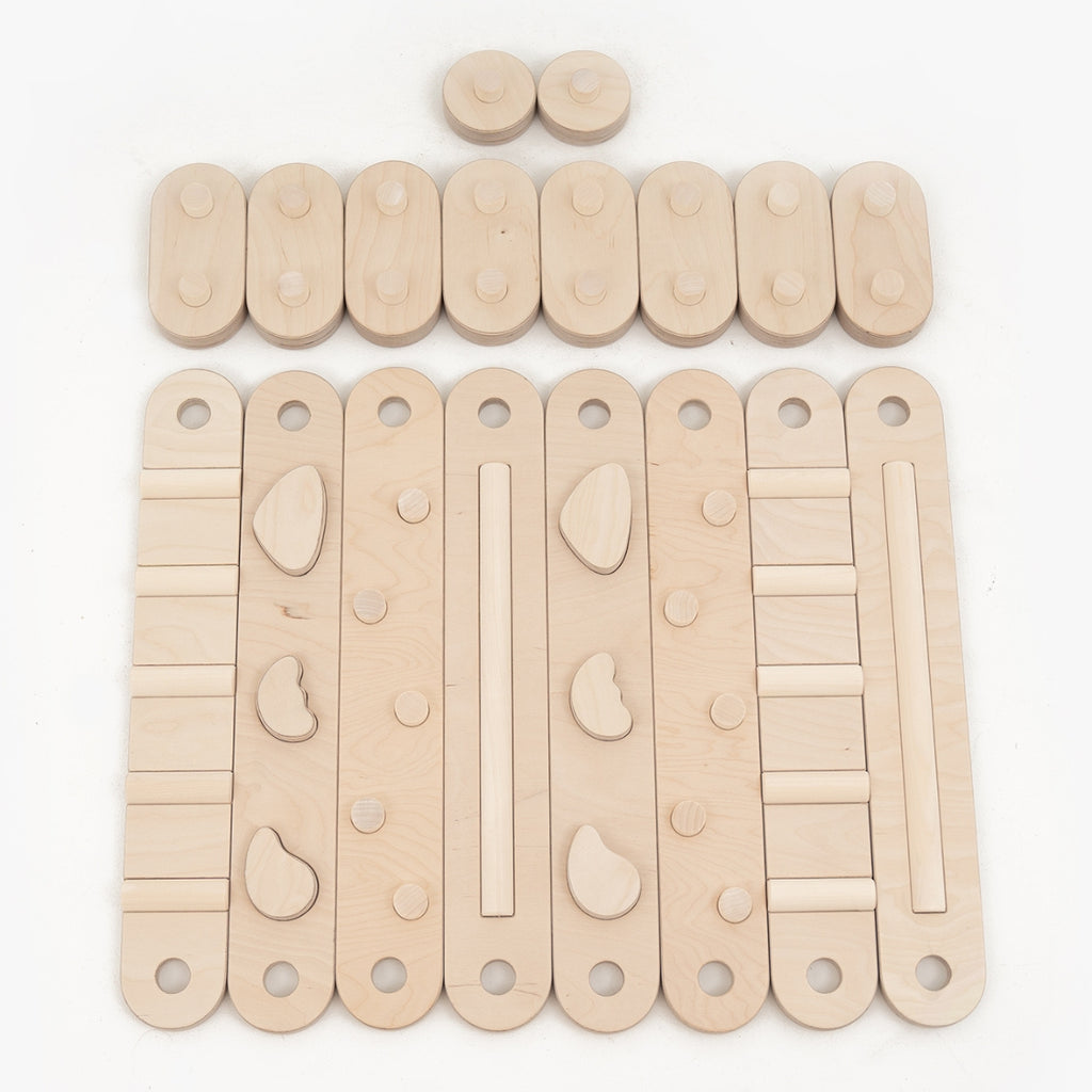 Koppelbare 2in1 Balancierbalken - 8er Set