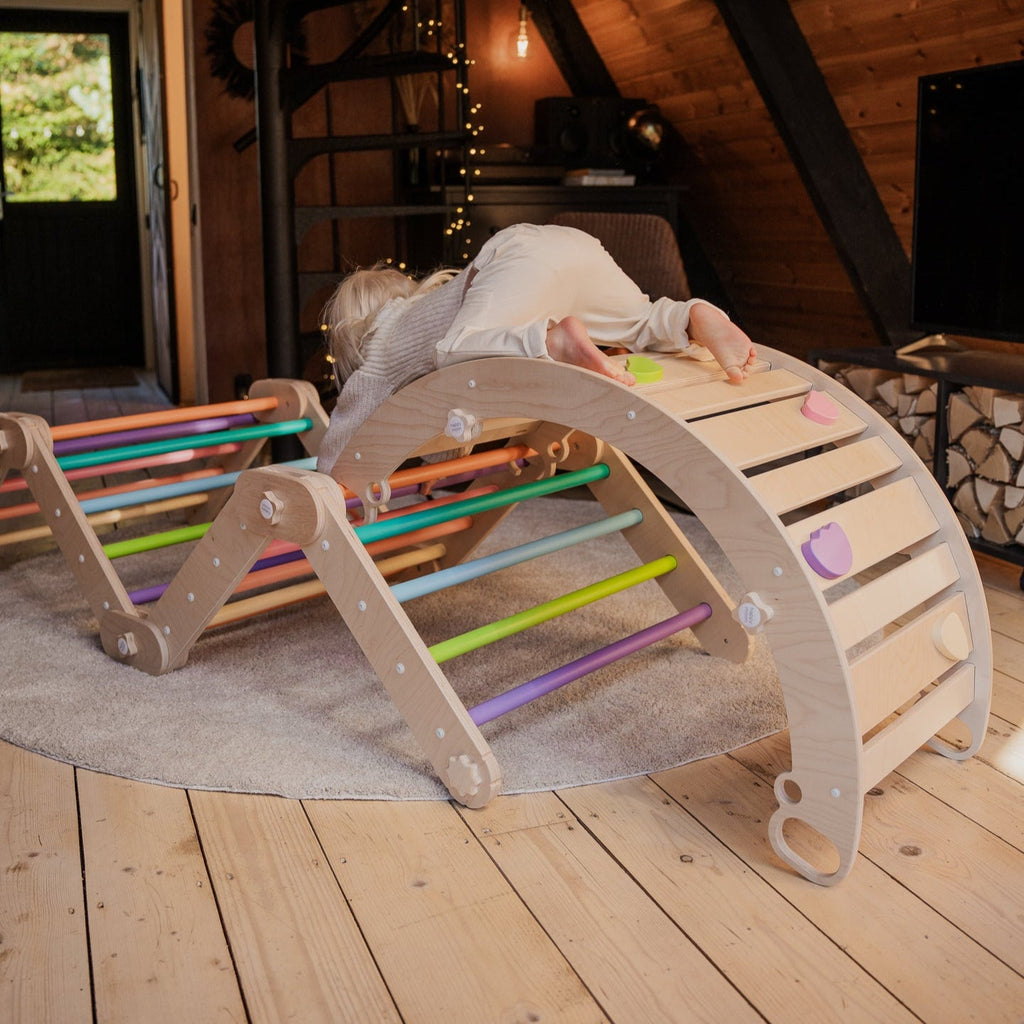 3in1 Kletterbogen, Wippe & Rampe - Blau - Juniorito