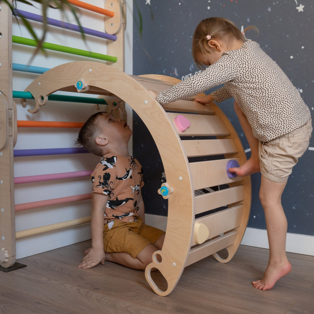 3in1 Kletterbogen, Wippe & Rampe - Blau - Juniorito