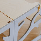 3in1 Lernturm mit Rutsche & Tisch - Baum - Design - Klarlack - Juniorito