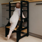 3in1 Lernturm mit Rutsche & Tisch - Klarlack - Juniorito