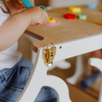 3in1 Lernturm mit Tisch & Tritthocker - Baum - Design - Schwarz - Juniorito