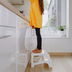 3in1 Lernturm mit Tisch & Tritthocker - Baum - Design - Schwarz - Juniorito