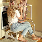 3in1 Lernturm mit Tisch & Tritthocker - Baum - Design - Schwarz - Juniorito