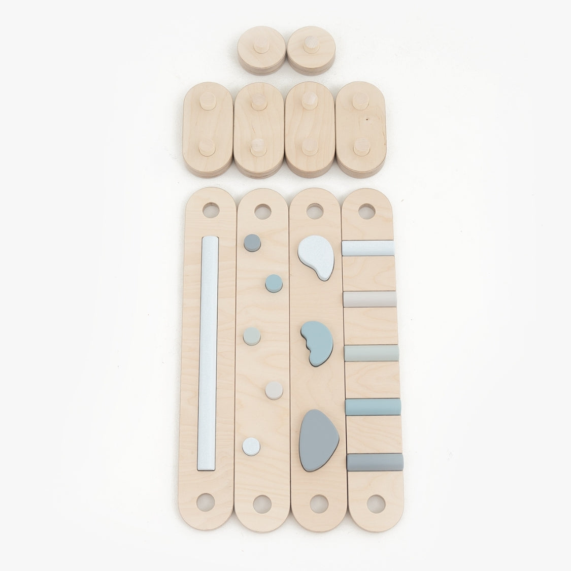 Koppelbare 2in1 Balancierbalken - 4er Set