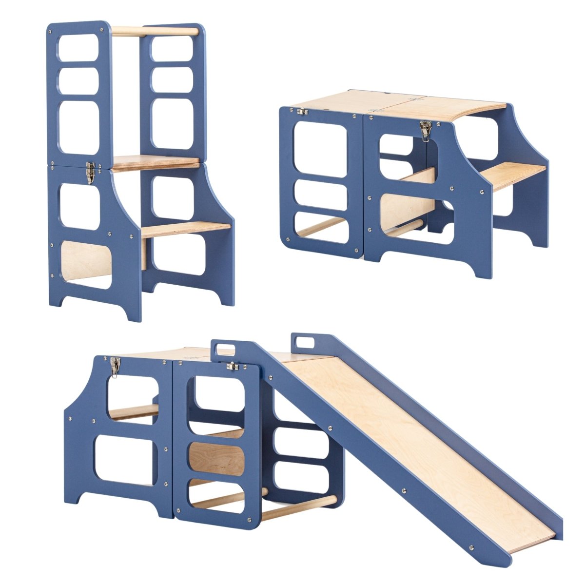 4in1 Lernturm - Blau - mit Rutsche - Juniorito