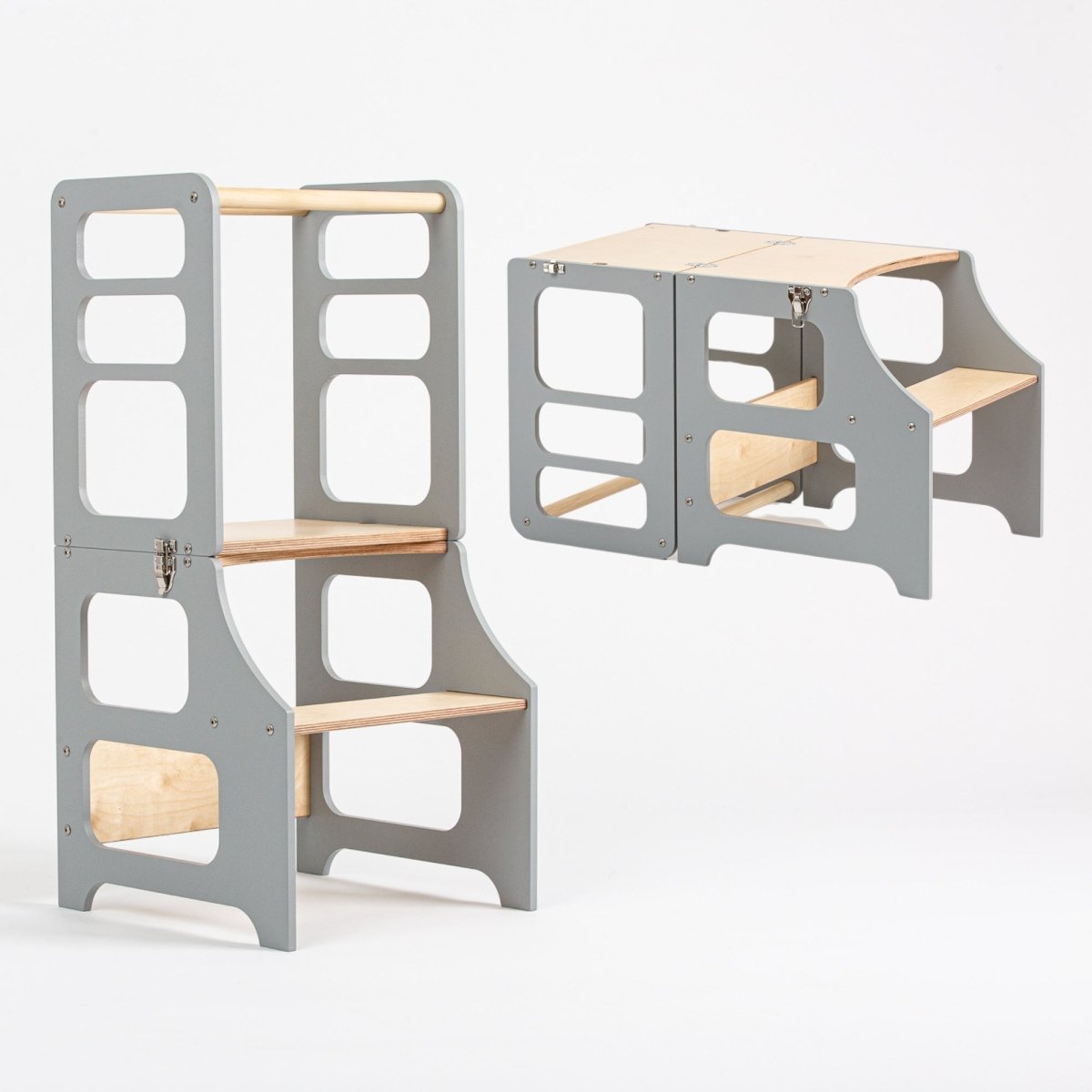 4in1 Lernturm - Grau - Nur Lernturm/Kindertisch - Juniorito