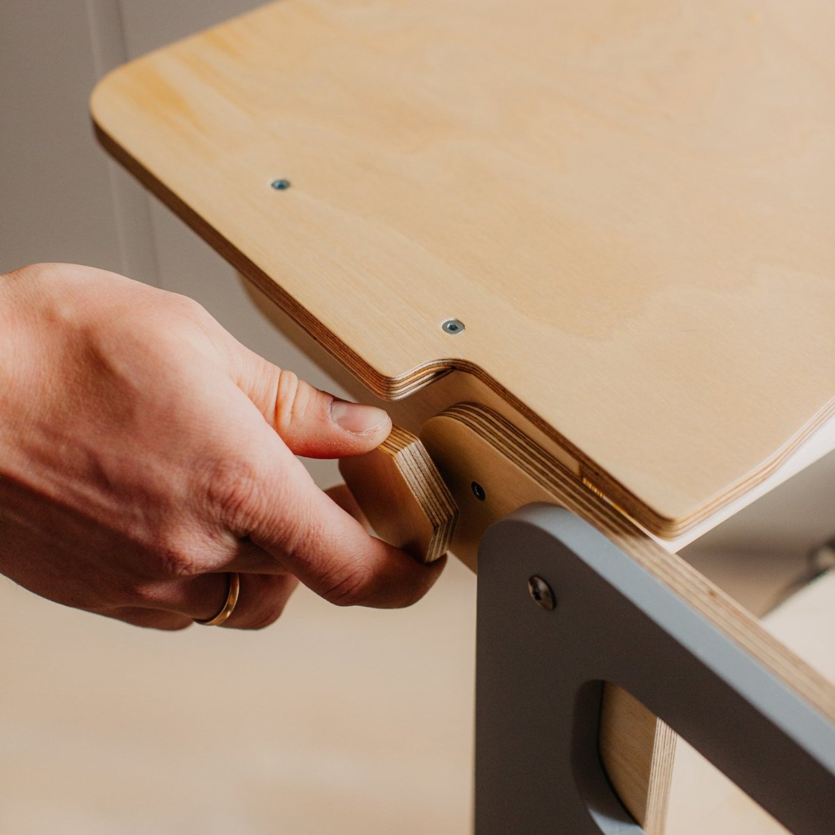 4in1 Lernturm - Klarlack - Nur Lernturm/Kindertisch - Juniorito