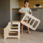 4in1 Lernturm - Klarlack - Nur Lernturm/Kindertisch - Juniorito