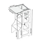 4in1 Lernturm - Klarlack - Nur Lernturm/Kindertisch - Juniorito