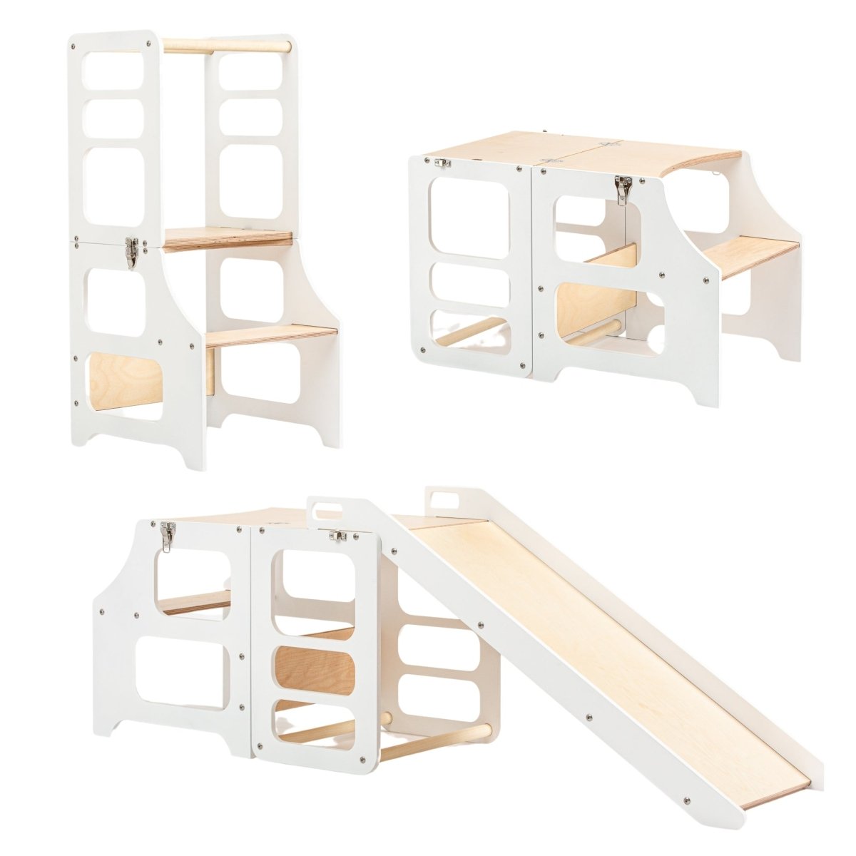 4in1 Lernturm - Weiß - mit Rutsche - Juniorito