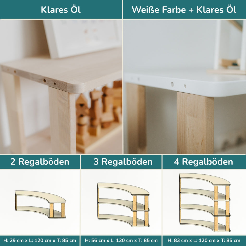 Modulares Bogenregal für Kinder | MODURA