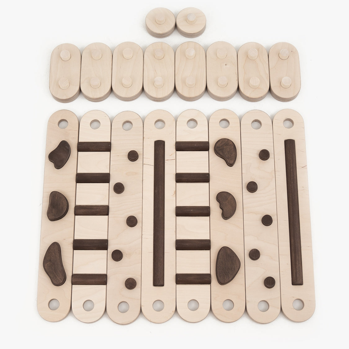 Koppelbare 2in1 Balancierbalken - 8er Set