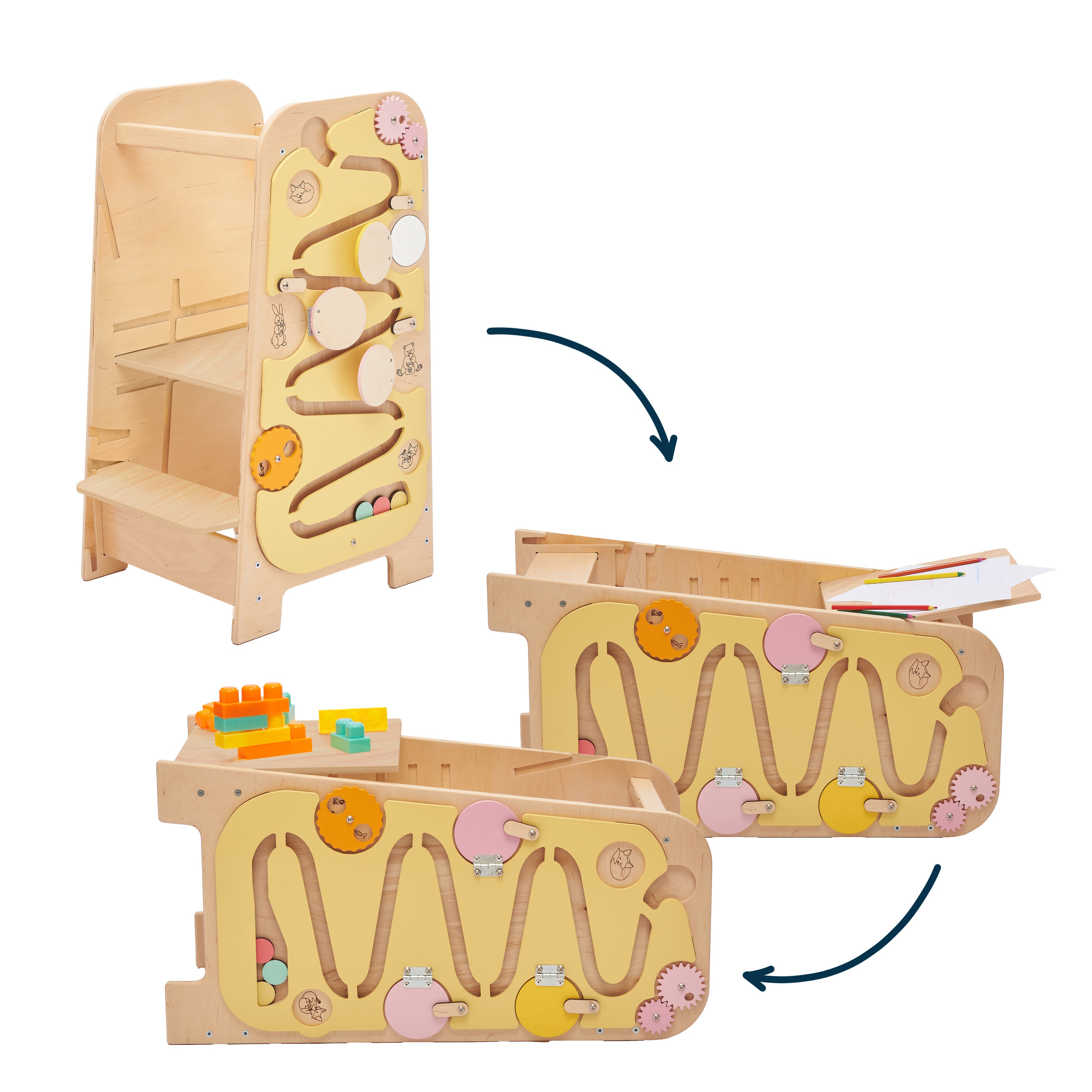 Multifunktionaler 5in1 Lernturm