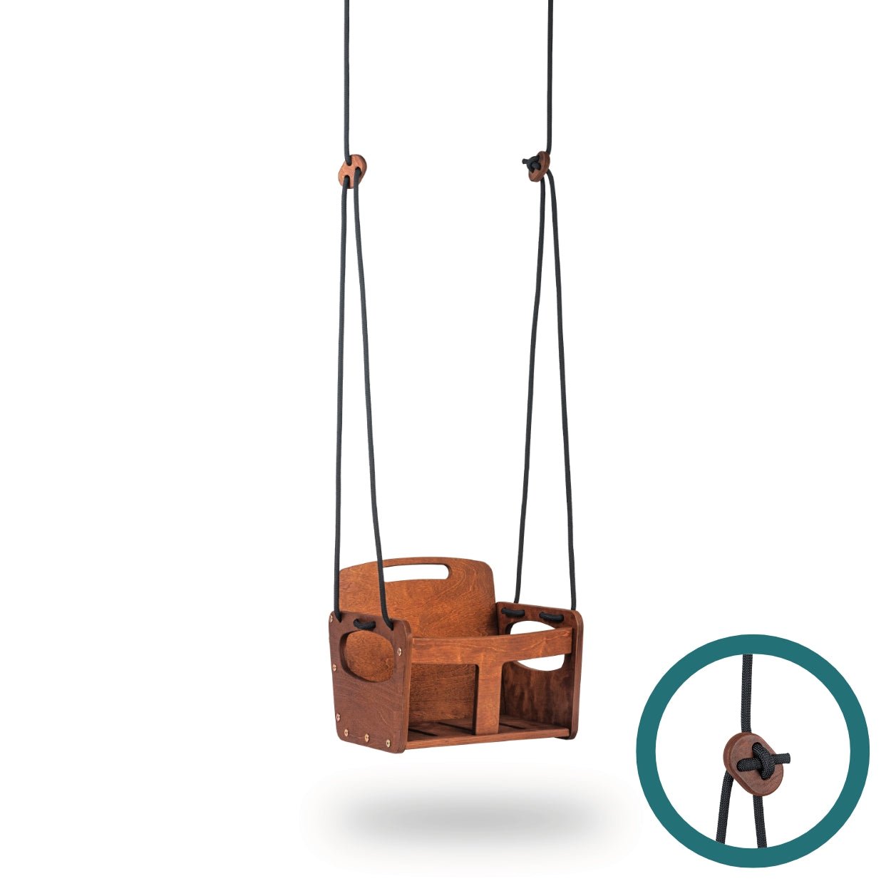 Babyschaukel aus Holz - Braun - Juniorito