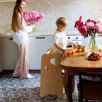 Höhenverstellbarer 2in1 Lernturm - Unbehandelt - ohne Gravur - Juniorito