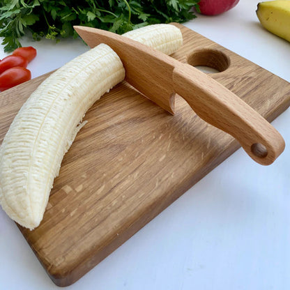 Montessori Schneidemesser aus Buchenholz