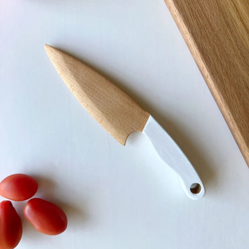 Montessori Schneidemesser aus Buchenholz