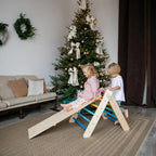 Klappbares Pikler Dreieck + Rutsche | Bunt - Juniorito