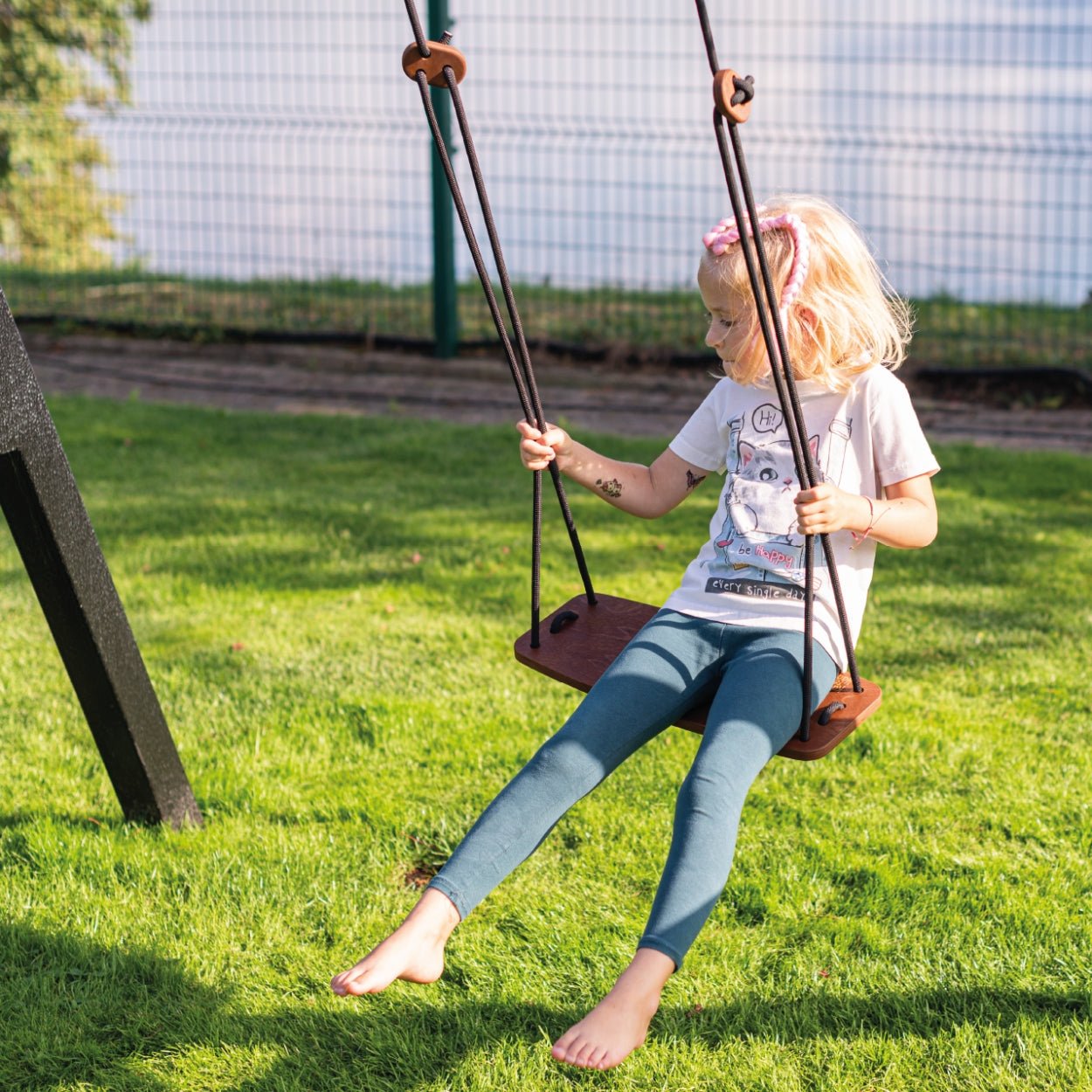 KIDWOOD Holzschaukel Für Kinder – Aus Birkenholz, Bis 40 Kg, Für Indoor-Klettergerüste