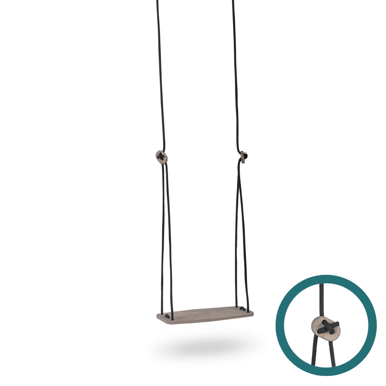 Klassische Holzschaukel für Kinder - Grau - Juniorito