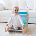 Kletterdreieck und Bogenwippe + 2x Rutsche SET | Mint - Juniorito