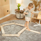 Koppelbares Balancierbalken 6er Set - doppelseitig - Braun - Juniorito