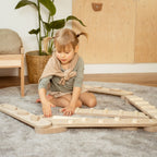 Koppelbares Balancierbalken 6er Set - doppelseitig - Braun - Juniorito