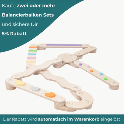 Koppelbares Balancierbalken 8er Set - doppelseitig - Bunt - Juniorito