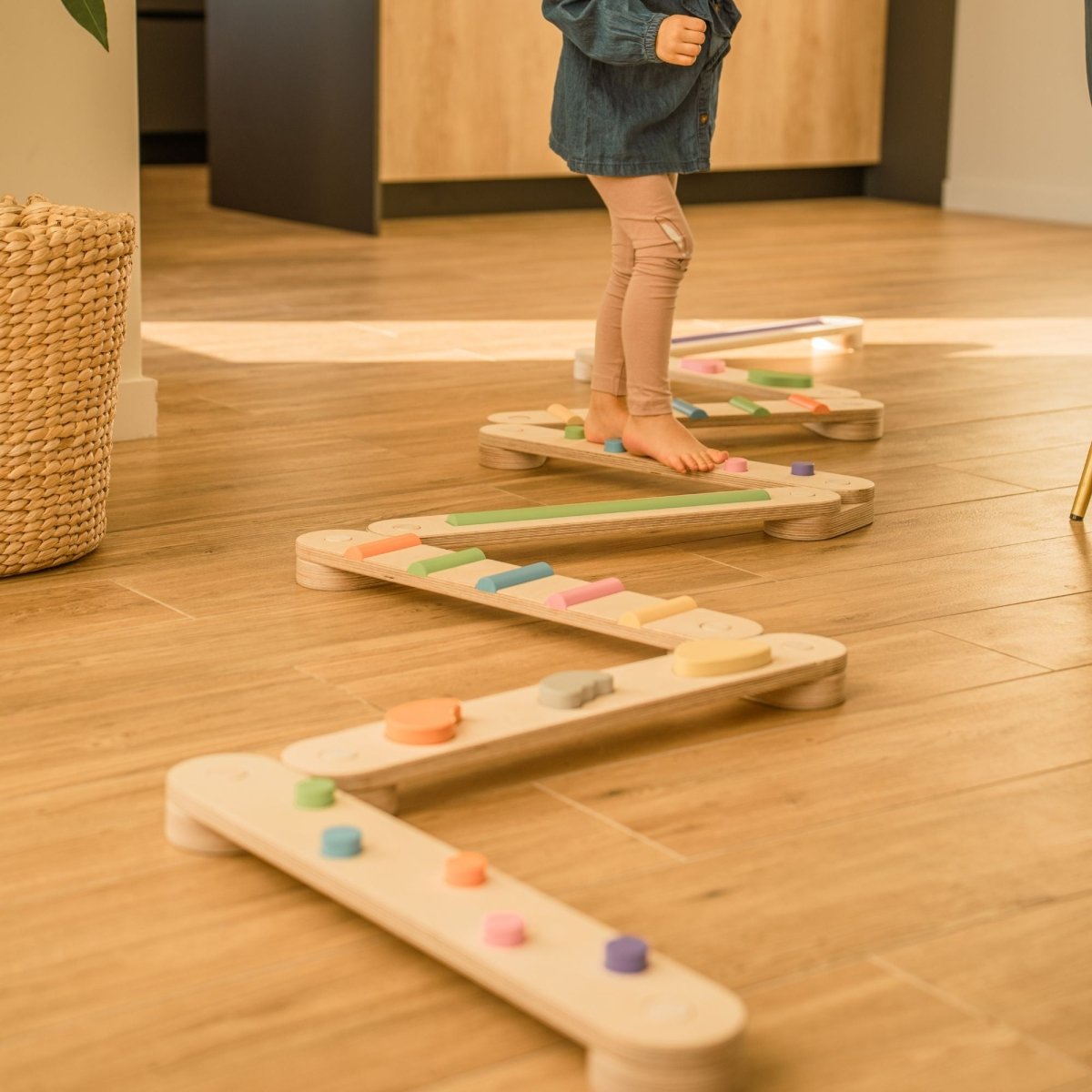 Koppelbares Balancierbalken 8er Set - doppelseitig - Bunt - Juniorito