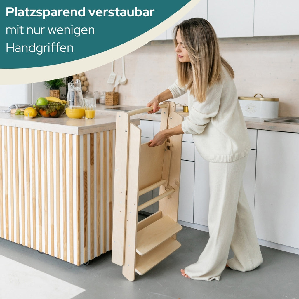 Klappbarer Lernturm aus Holz
