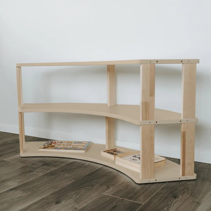 Modulares Bogenregal für Kinder | MODURA - Klares Öl - 3 Etagen | 56 x 120 x 85 cm - Juniorito