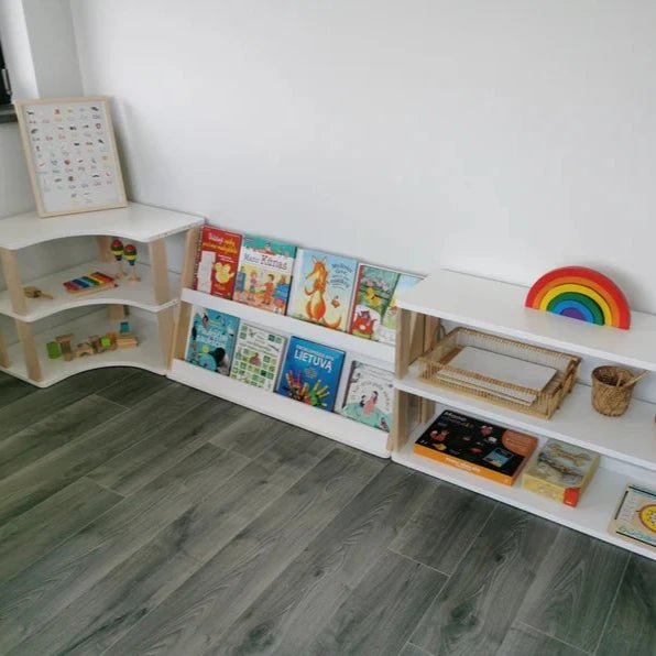 Modulares Kinderbücherregal | 'MODURA' Kollektion - Unbehandeltes Holz - Juniorito